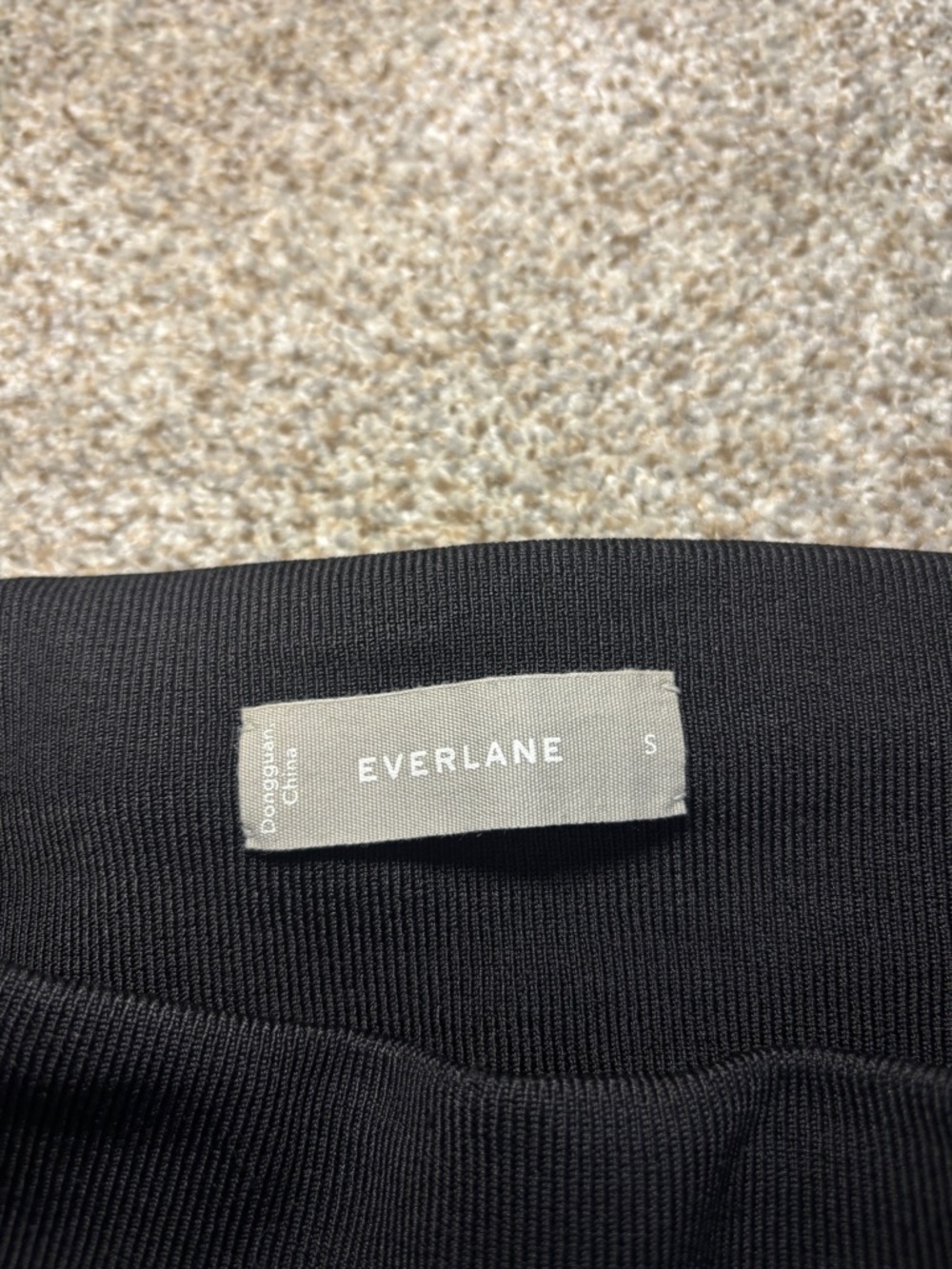 Everlane The Rib Knit Pant Lounge Flare Scalloped Hem Black S - Picture 8 of 13